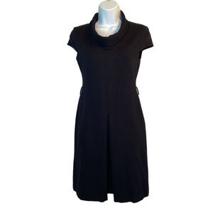 Banana Republic Cowl Neck Black Stretch Sheath Dress Size XS